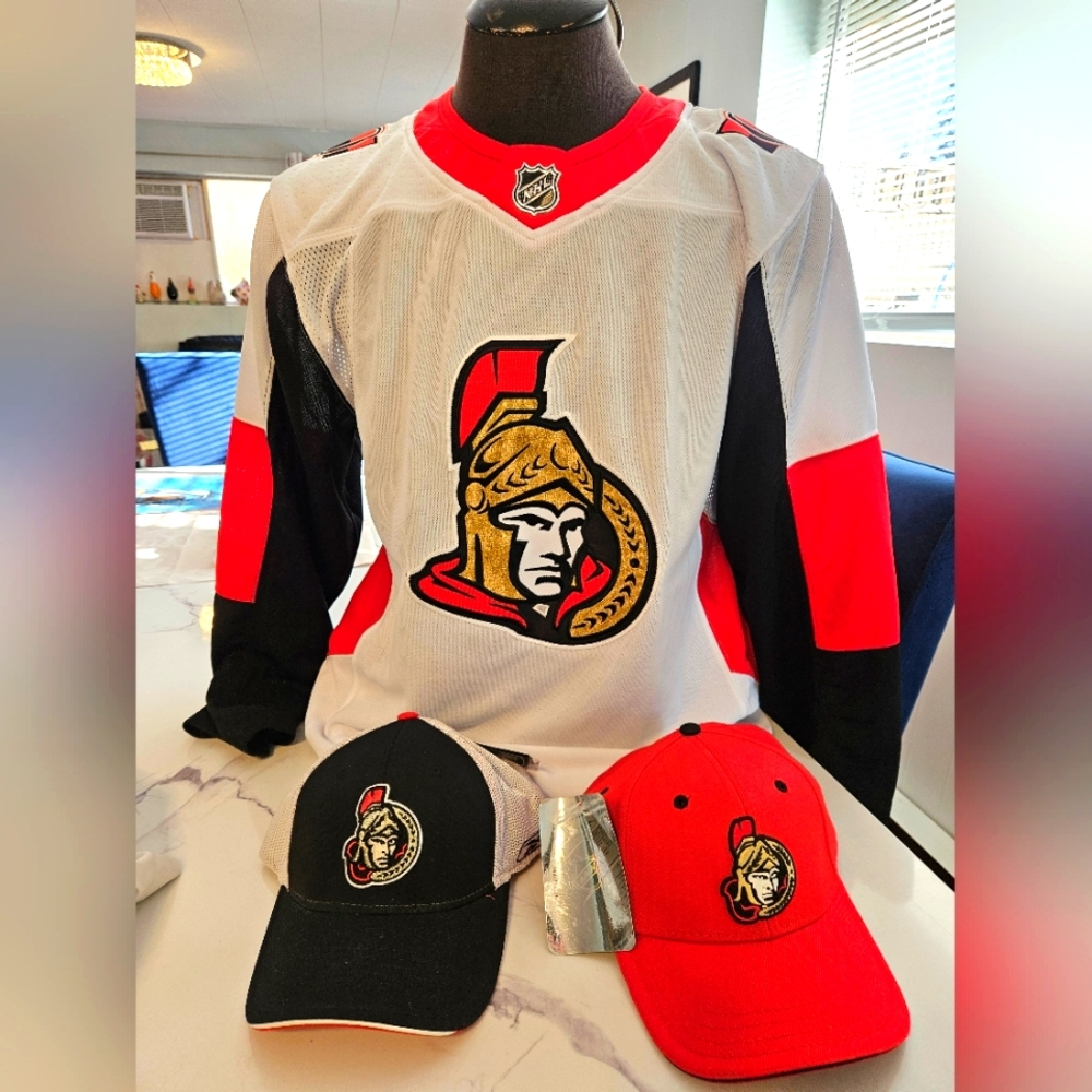 Ottawa Senators new jersey and caps Package lot